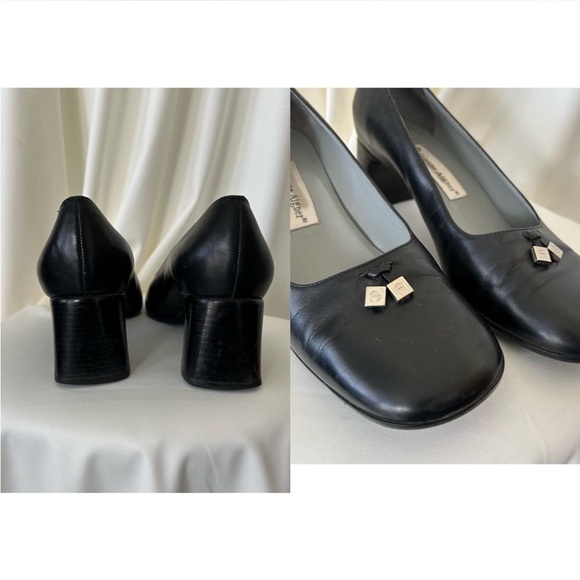 Vintage Etienne Aigner Kidman Leather block Heel Pumps size 8M. - Picture 6 of 8